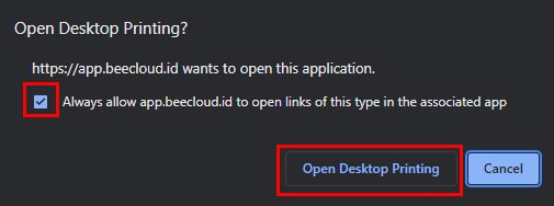 Installasi dan Penggunaan Beecloud Desktop Printing