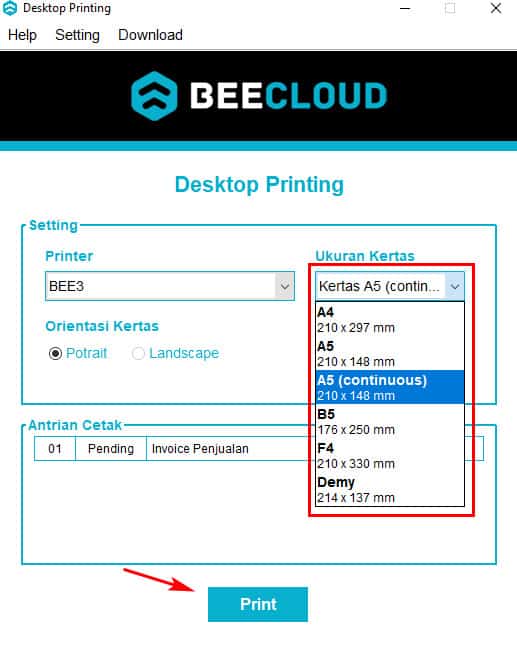 Installasi dan Penggunaan Beecloud Desktop Printing
