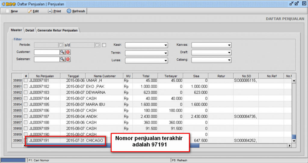 Error Karena Kode Transaksi Sudah Ada - Beeaccounting