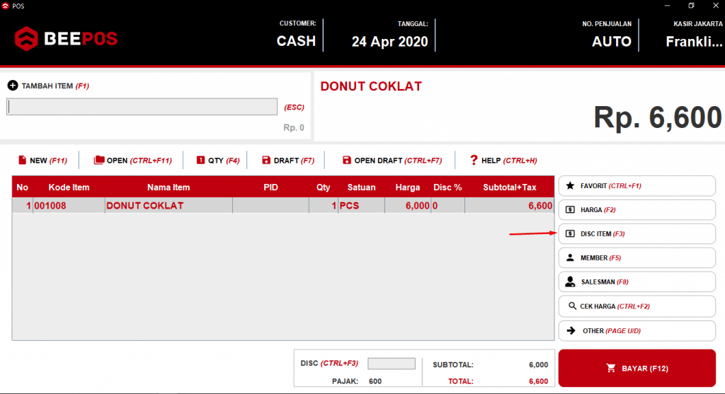 Setting Hak Akses pada Menu Beepos