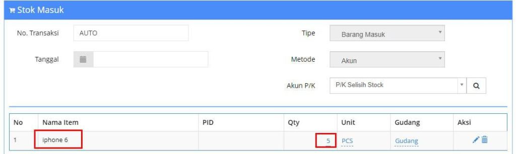 Stock Masuk Dan Stock Keluar