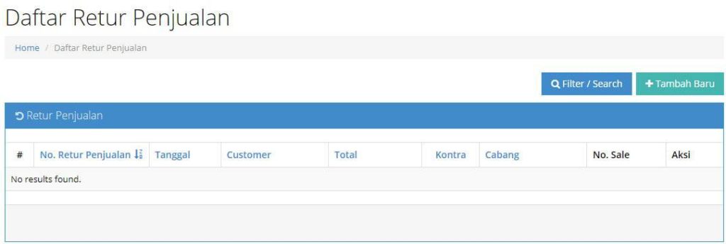 Input Retur Penjualan Beecloud