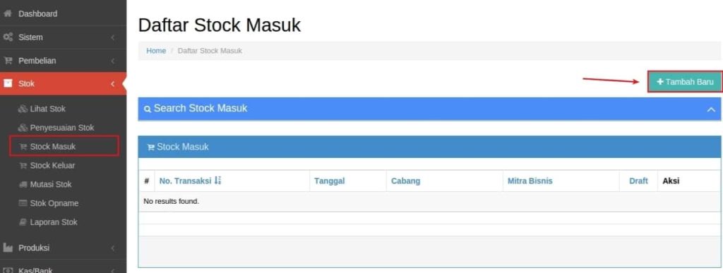 Stock Masuk Dan Stock Keluar