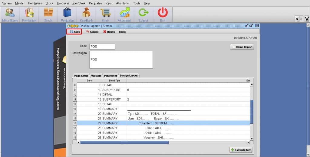 Menampilkan Total Qty Pada Nota Kasir (POS) - BeeAccounting