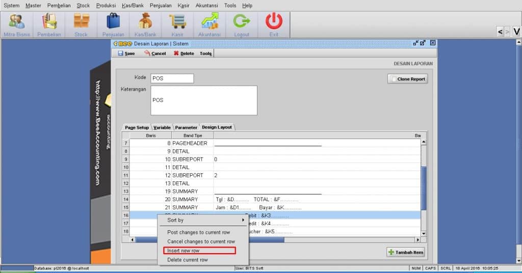 Menampilkan Total Qty Pada Nota Kasir (POS) - BeeAccounting