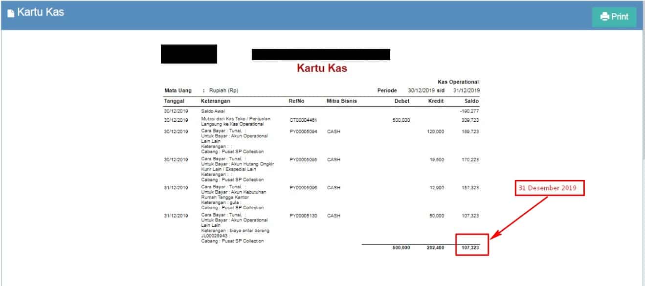 Beda Nilai Saldo Akhir VS Saldo Awal Kas/Bank