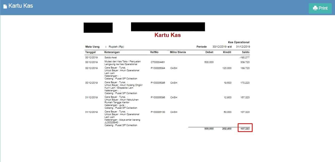 Beda Nilai Saldo Akhir VS Saldo Awal Kas/Bank