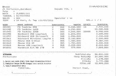 1. Invoice Penjualan Continuoes Form