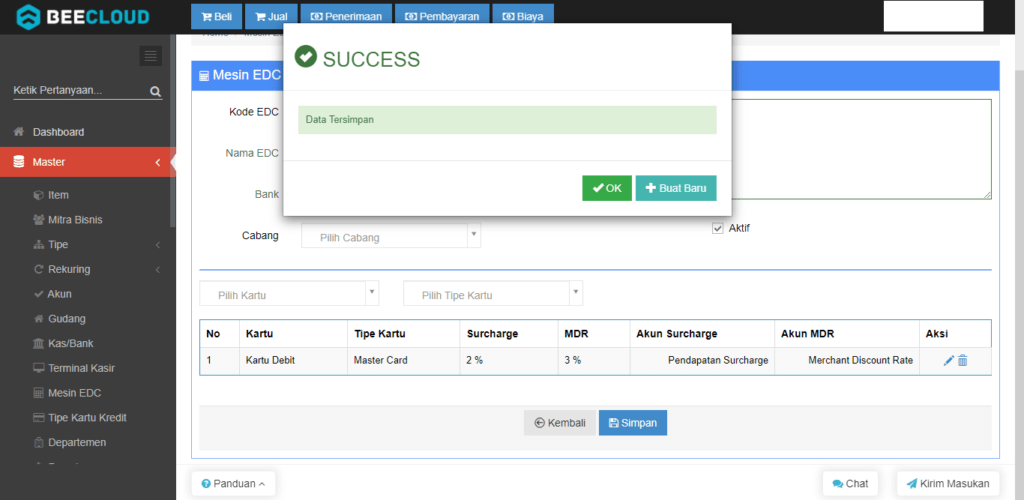 Setting Master Mesin EDC Pada Beecloud (Khusus pengguna Beepos)