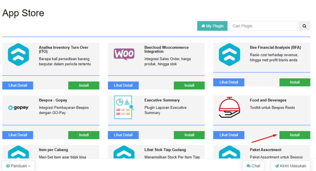 Install Plugin Fnb Pada Beecloud (Khusus pengguna Beepos Resto)