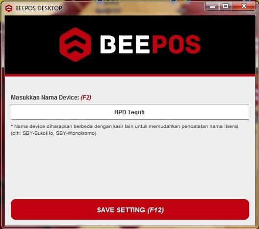 Pengaturan Awal Beepos Desktop