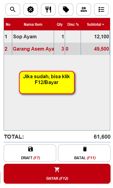 Gb 8. Tampilan List Order