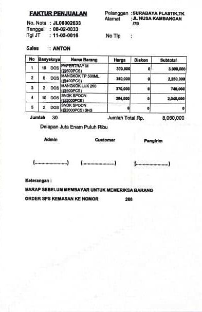 1. Invoice Penjualan Continuoes Form