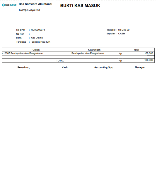 1. Invoice Penjualan Continuoes Form