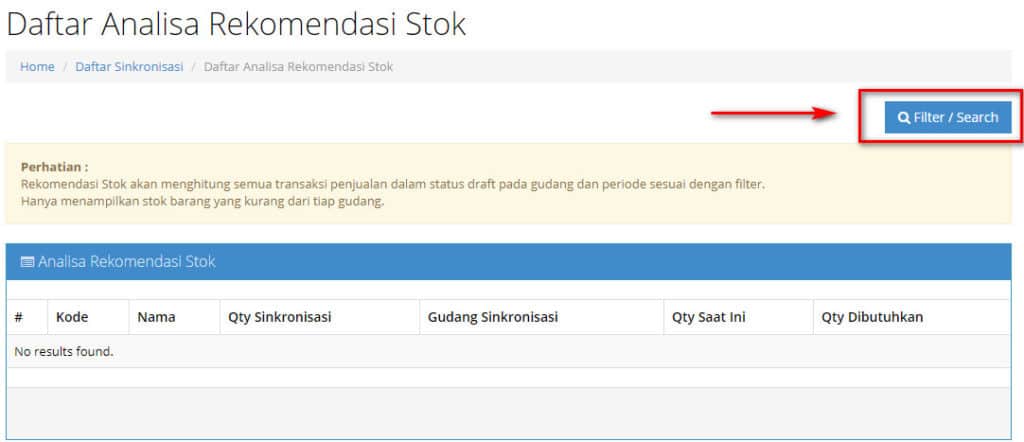 Rekomendasi Stock pada Daftar Syncpool