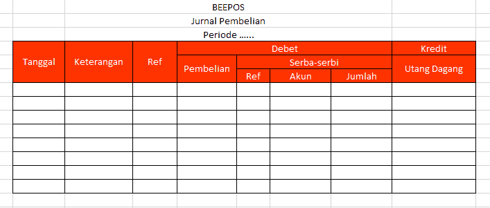 Bentuk Jurnal Pembelian