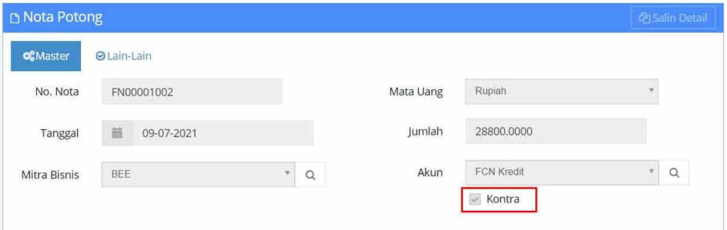 Cara Potong Piutang Dengan Nota Potong Penjualan