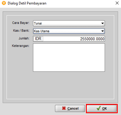 Penerimaan Pembayaran Potong Nota Potong(FCN)