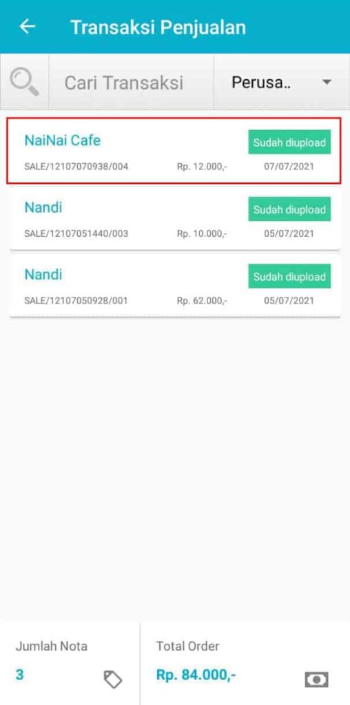 Melihat Penjualan Sales Order Mobile