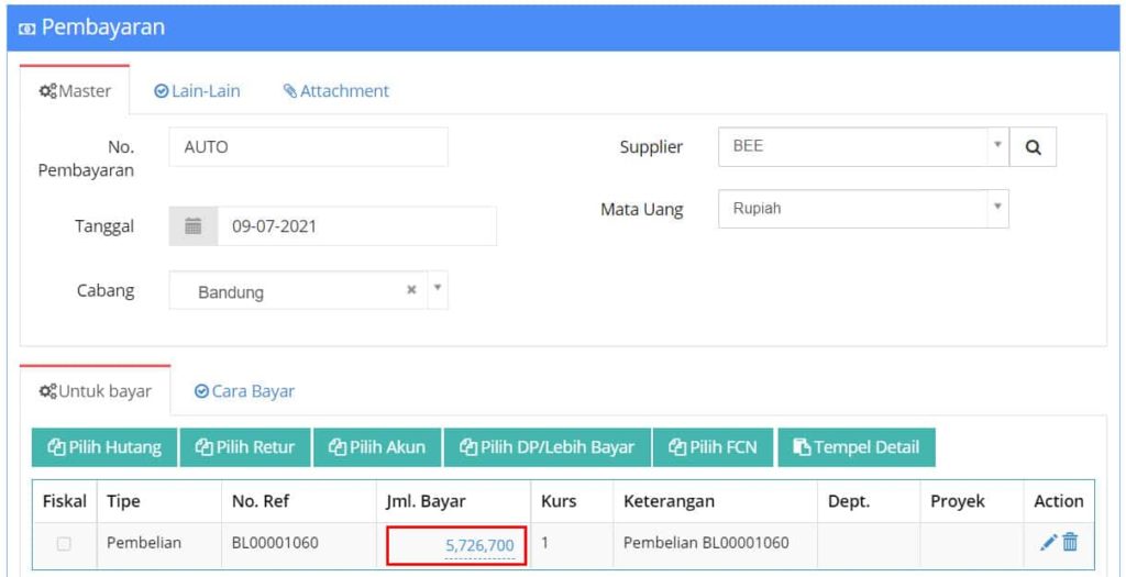 Cara Potong Hutang Dengan Nota Potong Pembelian