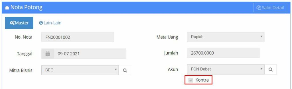 Cara Potong Hutang Dengan Nota Potong Pembelian