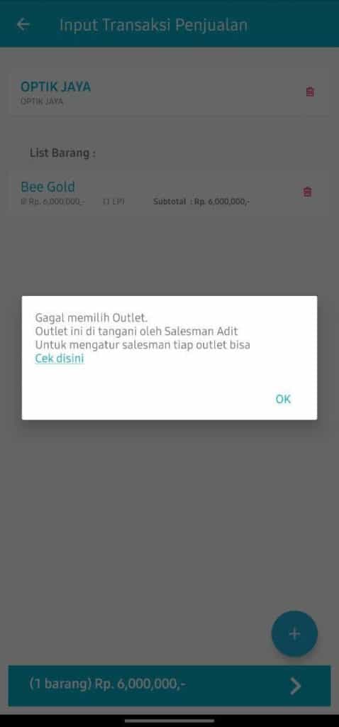 Hak Akses Outlet Untuk Semua Sales Pada Sales Order Mobile