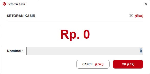 Mematikan Input Nominal ketika Tutup Kasir Beepos Resto