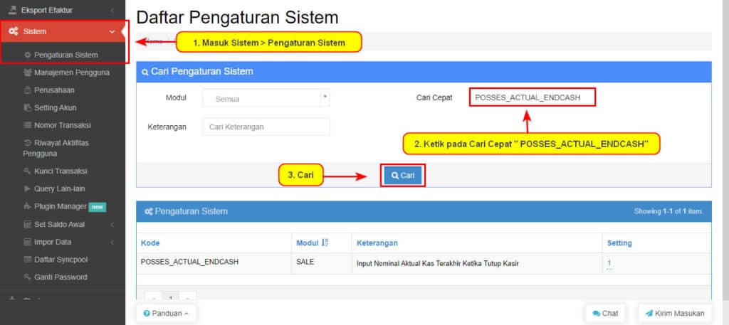 Mematikan Input Nominal ketika Tutup Kasir Beepos Resto