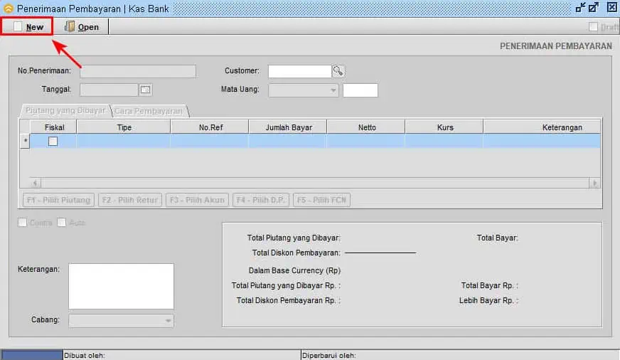 Cara Penerimaan Pembayaran Piutang Customer di BeeAccounting