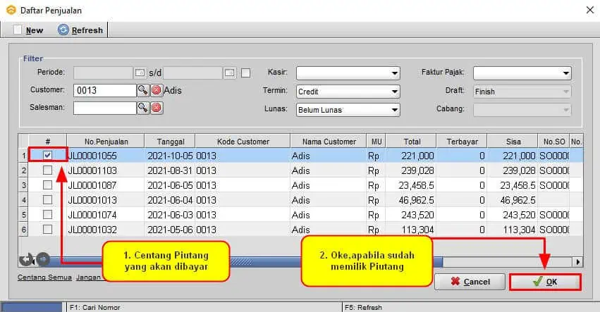 Cara Penerimaan Pembayaran Piutang Customer di BeeAccounting