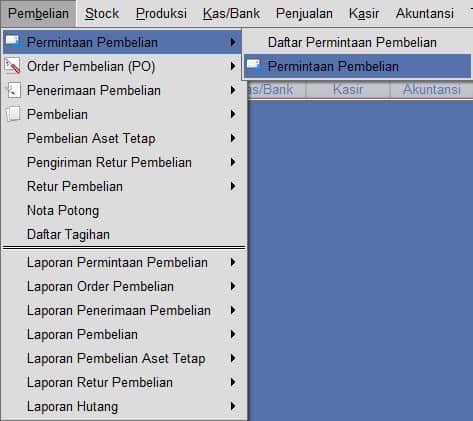 Input Permintaan Pembelian di BeeAccounting
