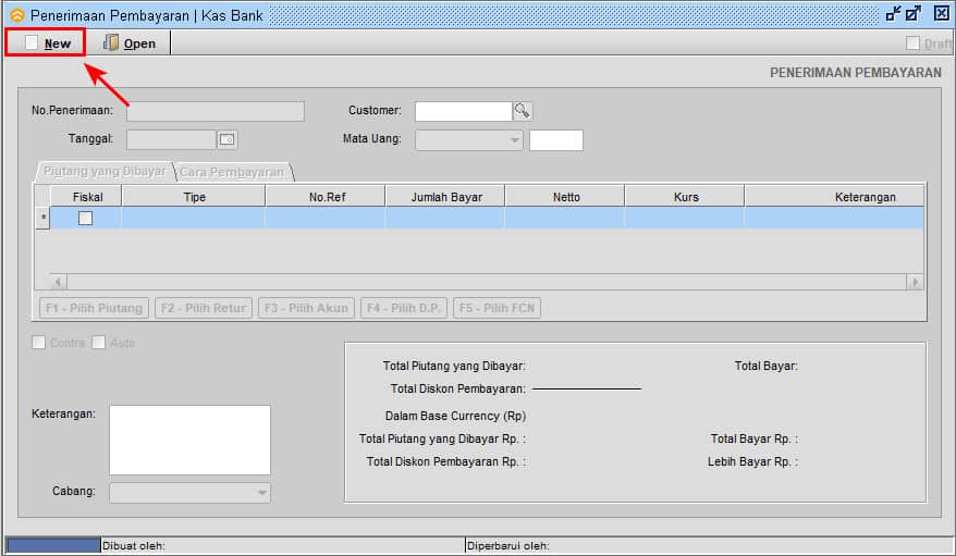 Cara Penerimaan Pembayaran Piutang Customer di BeeAccounting