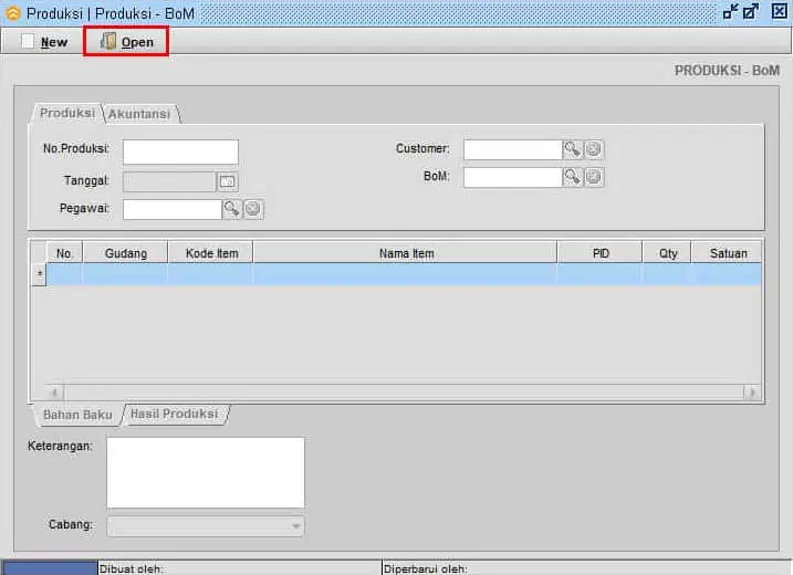 Cara Input Produksi BOM Beeaccounting