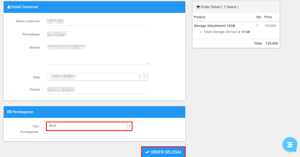 Tambah Storage Attachment Beecloud