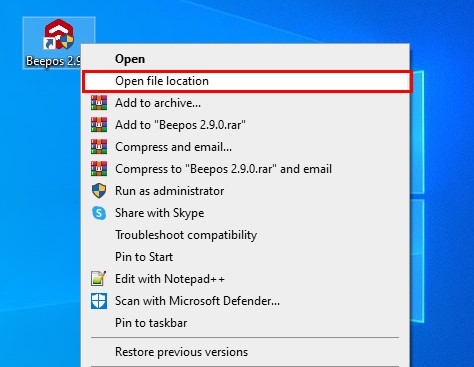 Restore Data Beepos Desktop