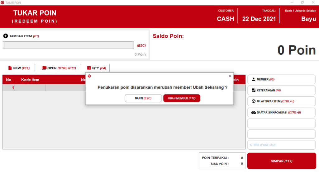 Penggunaan Poin Loyalti pada Beepos Desktop