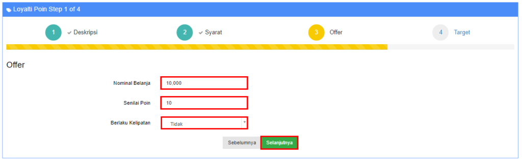 Setting Syarat Poin Loyalti Beepos