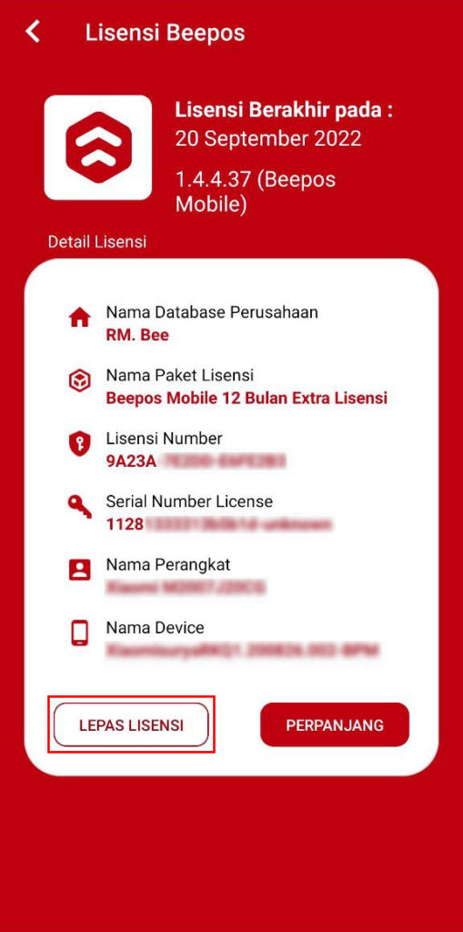 Cara Lepas Lisensi Beepos Mobile