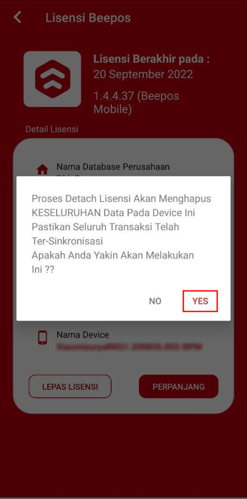 Cara Lepas Lisensi Beepos Mobile