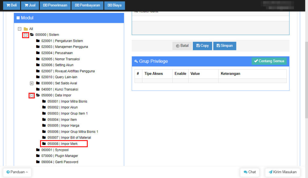 Cara Import Merk pada Beecloud