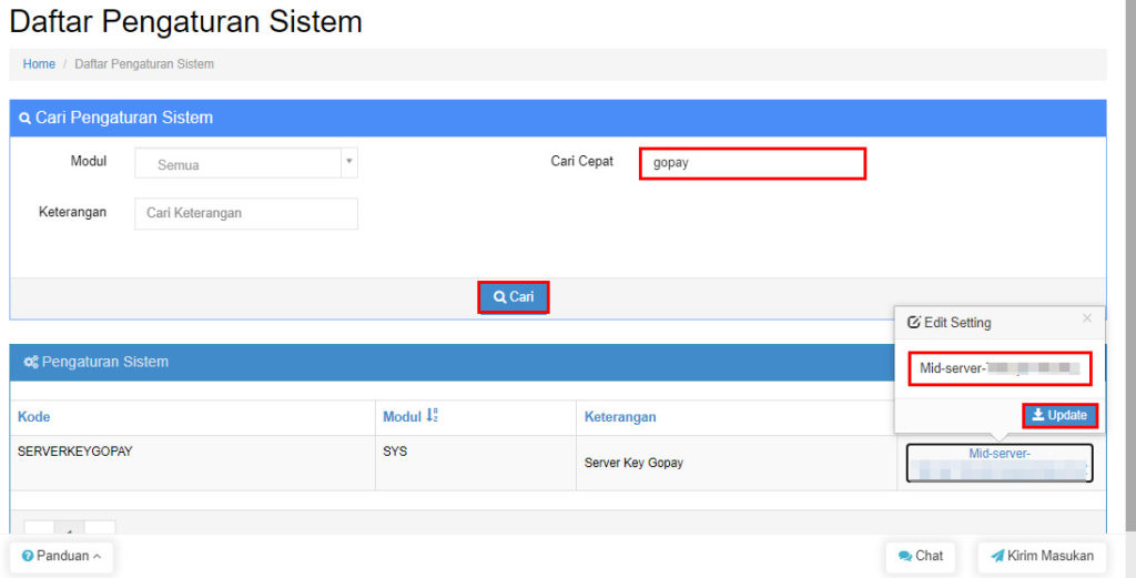 Setting Pembayaran via QR Code Gopay