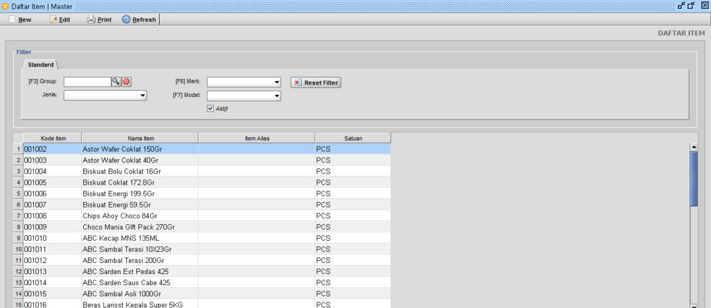Cara Non Aktif - Aktif Master Item Beeaccounting