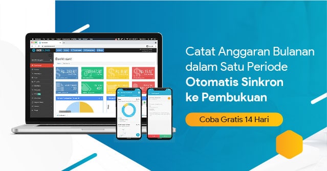 catat anggaran bulanan otomatis sinkron pembukuan