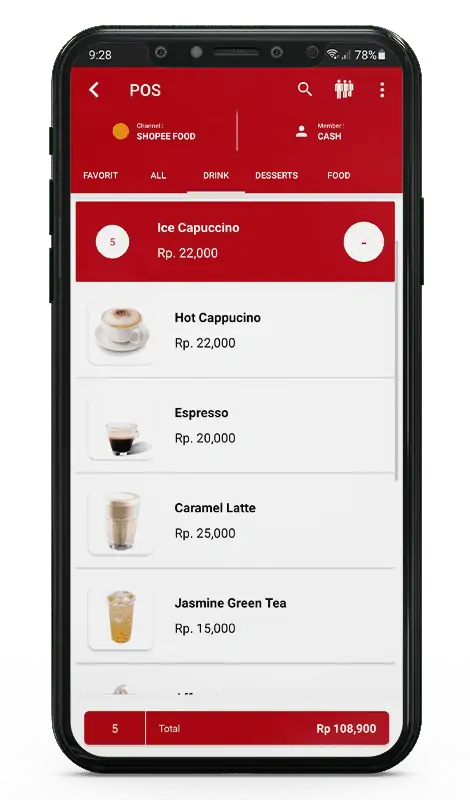 software program kasir cafe tampilan beepos mobile
