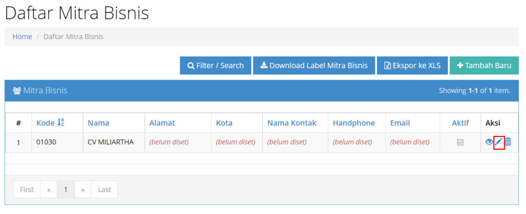 Cara Menonaktifkan Mitra Bisnis Pada Beecloud
