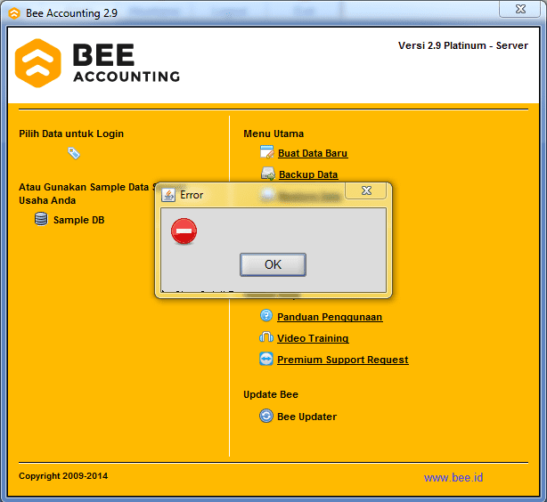 Mengatasi Profil Login Hilang Beeaccounting