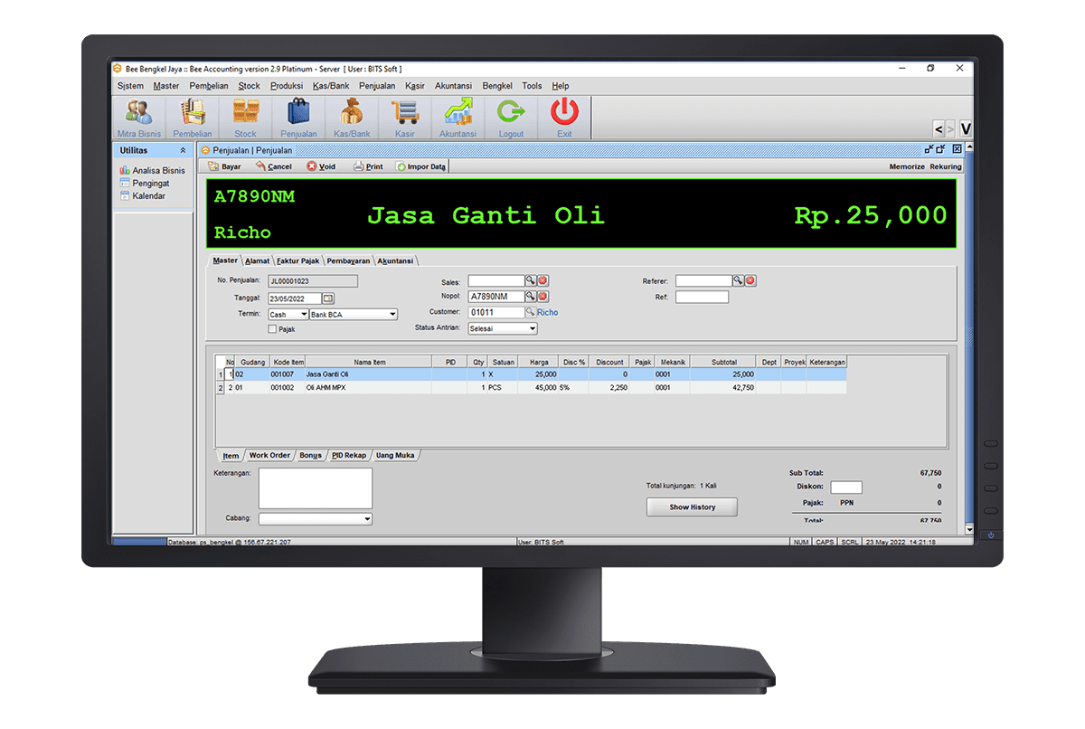 05 Beeaccounting Software Bengkel Terminal Kasir Penjualan