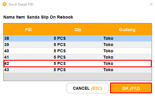 Pilih Pid Yang Terjual