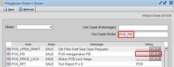 Tampilan Sebelum Diaktifkan