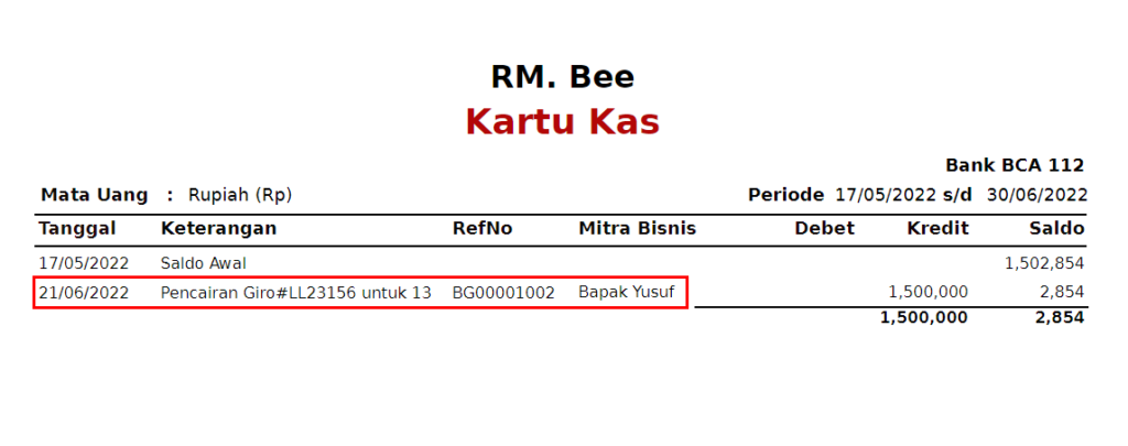 Pembayaran Menggunakan Giro Beecloud